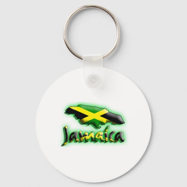 Jamaica med flagga nyckelring (Framsida)