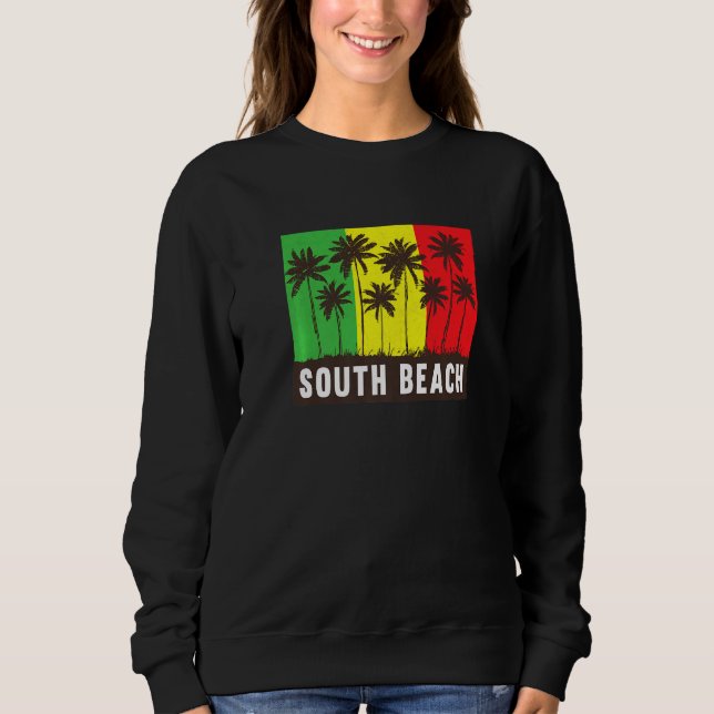 Jamaica Miami South Beach Fl Rasta Flag Miami Jama T Shirt (Framsida)