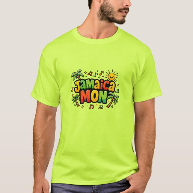 jamaica mon färgrik t shirt (Framsida)