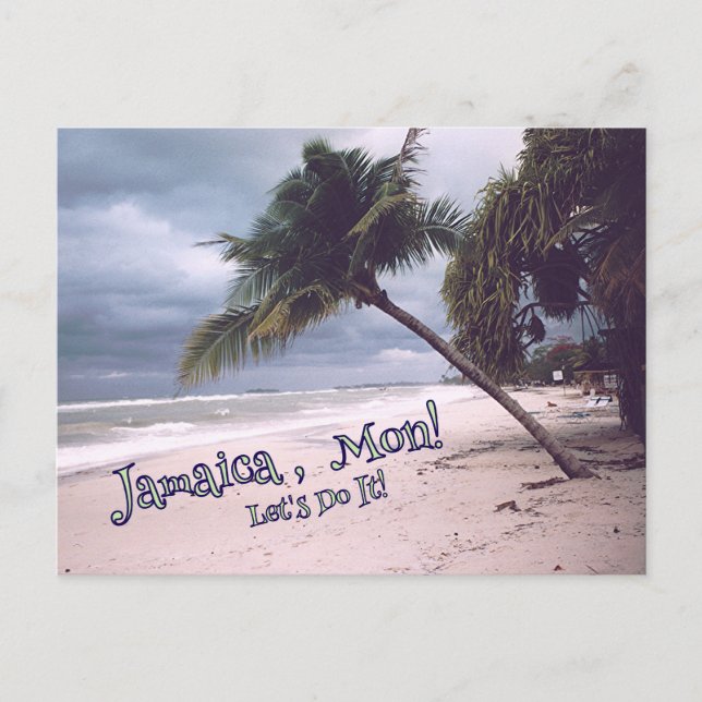 JAMAICA, MON! LÅT OSS! ANPASSADE VYKORT (Framsida)