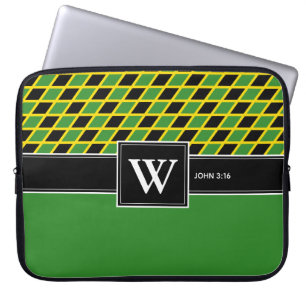 JAMAICA Monogram Christian Scripture bärbar dator Laptop Fodral