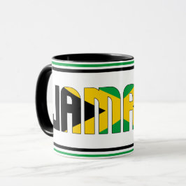 Jamaica National Flagga Patriotic Coffee Mugg