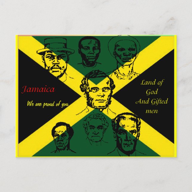 "jamaica national heroes postcards" - stolt över d vykort (Framsida)
