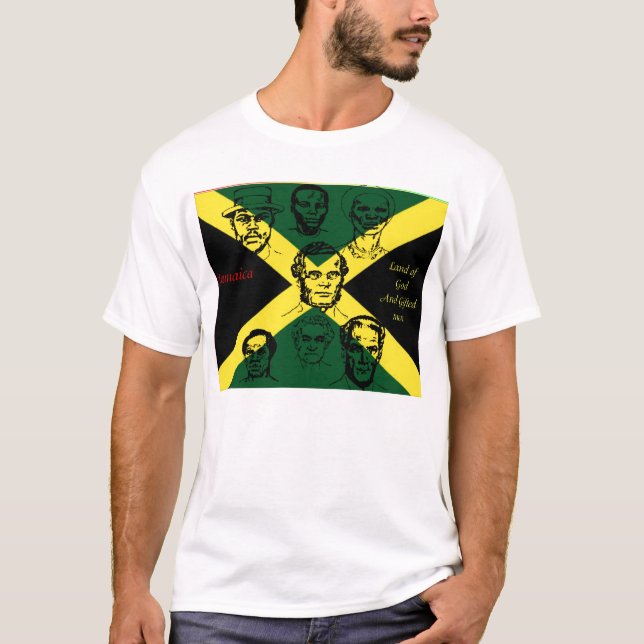 Jamaica National hjälte manar skuldshirts T-shirt (Framsida)