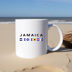 Jamaica Nautical Sailing Flaggor Kaffemugg