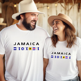 Jamaica Nautical Sailing Flaggor T Shirt