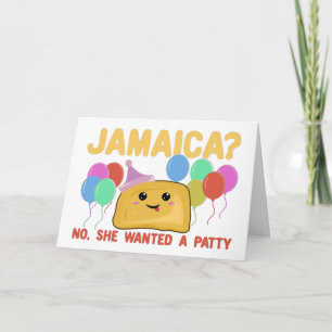 Jamaica? Nej, hon ville ha en Patty - Funny Jamaic Kort