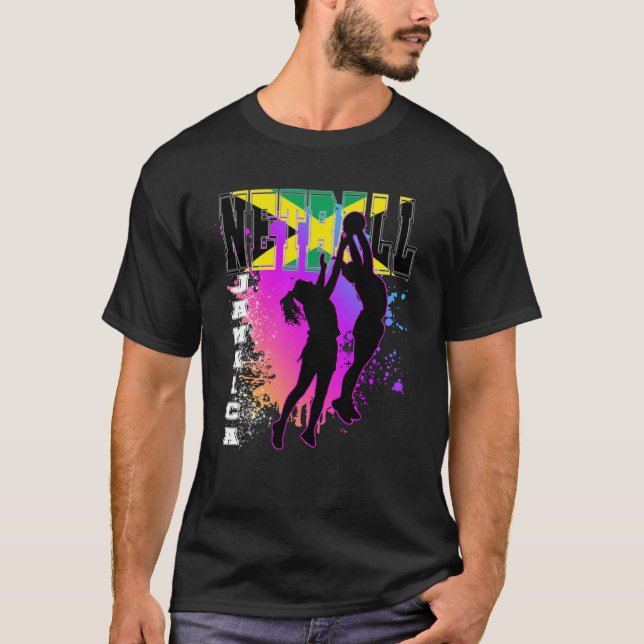 Jamaica Netball T Shirt (Framsida)