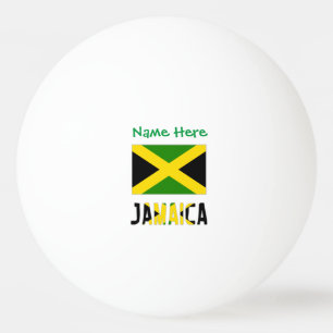 Jamaica och Jamaican Flagga Grönt Anpassning Pingisboll