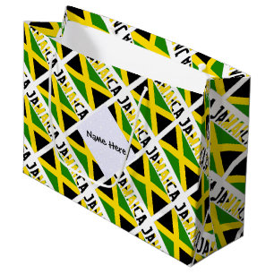 Jamaica och Jamaicans flagga kaklad med ditt namn