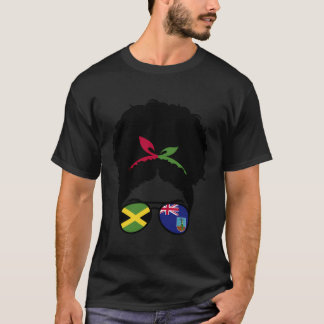 Jamaica och Montserrat Mix Afro Hair Jamaican Mont T Shirt