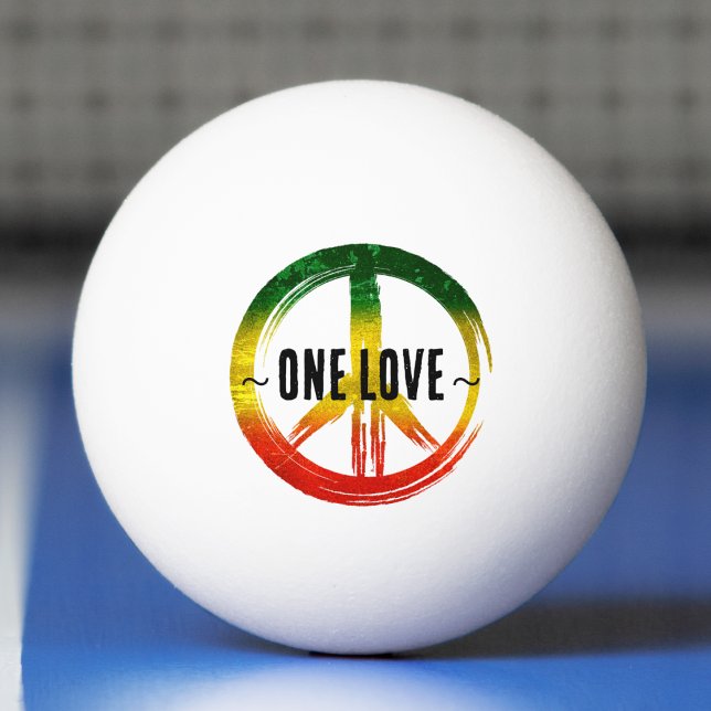 Jamaica One Kärlek Rasta Färg Peace Symbol Jamaica Pingisboll (jamaica rasta colors peace symbol one love ping pong ball)
