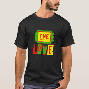 Jamaica One Kärlek Reggae Rasta Reggae Roots T Shirt