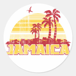 Jamaica Paradise Runt Klistermärke