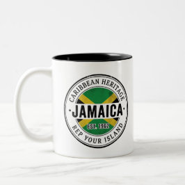 Jamaica Passstämpel | Karibiskt kulturarv Två-Tonad Mugg