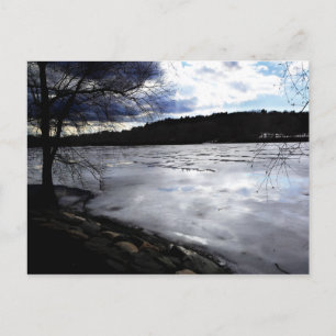 Jamaica Pond, Jamaica Plains, fryst Vykort
