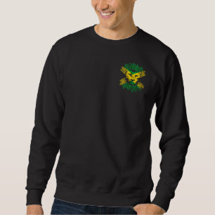 Jamaica Pride Jamaica Reggae Roots Lejon Head Carr Lång Ärmad Tröja