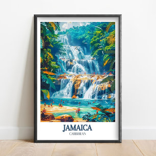 Jamaica Print - Dunn_s River Falls Konst - Jamaica Poster