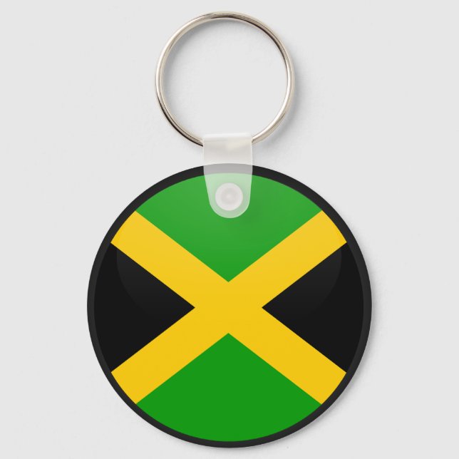 Jamaica quality Flagga Circle Nyckelring (Framsida)