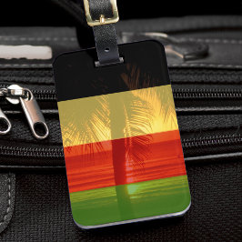 Jamaica Rasta Färg Västindien Beach Bagagebricka