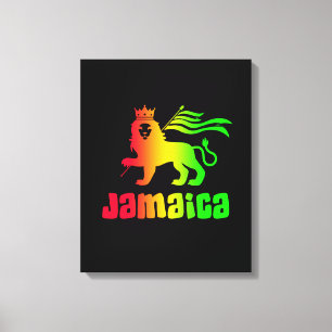 Jamaica Rasta Lejon Canvastryck