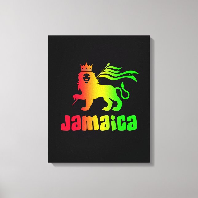 Jamaica Rasta Lejon Canvastryck (Framsida)