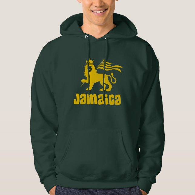 Jamaica Rasta Lejon Hoodie (Framsida)