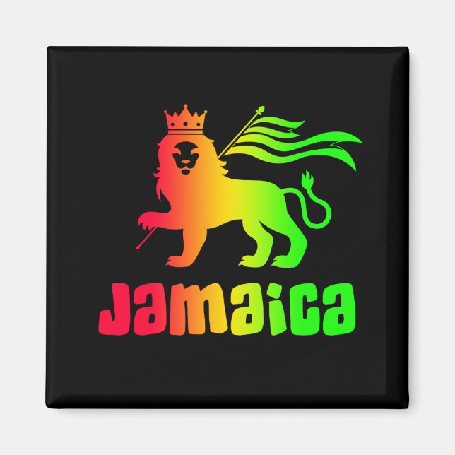 Jamaica Rasta Lejon Magnet (Framsidan)