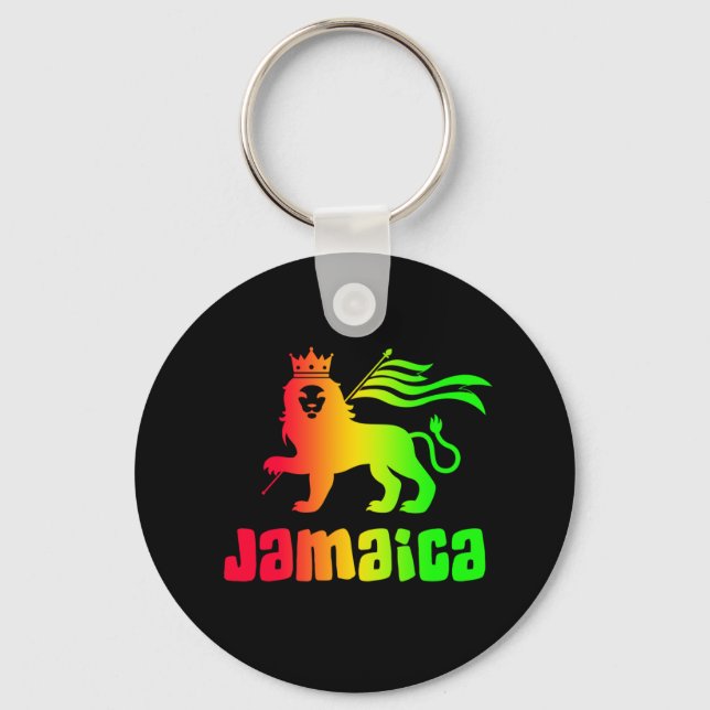Jamaica Rasta Lejon Nyckelring (Framsida)