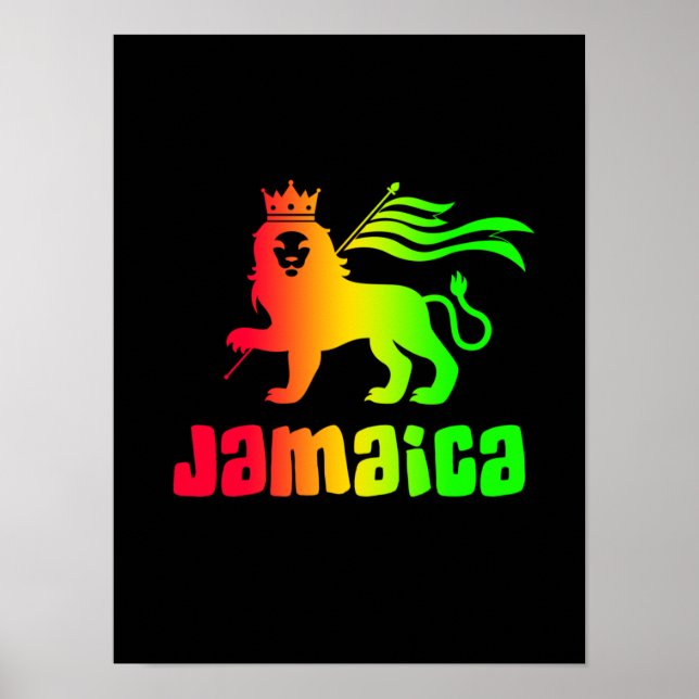 Jamaica Rasta Lejon Poster (Framsidan)