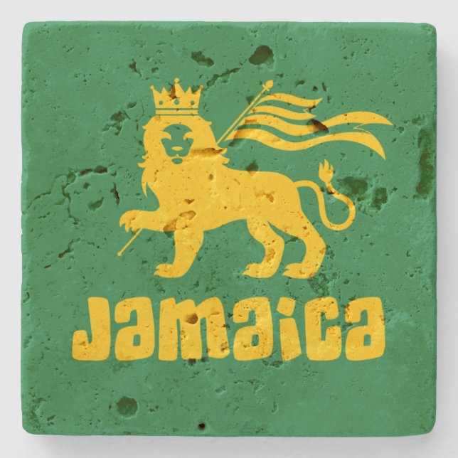 Jamaica Rasta Lejon   Stenunderlägg (Framsidan)