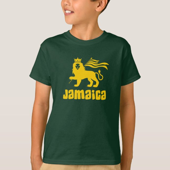 Jamaica Rasta Lejonare T-Shirt (Framsida)