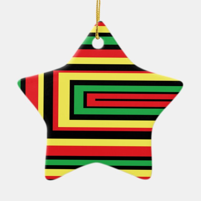 JAMAICA rasta root färg Julgransprydnad Keramik (Framsidan)