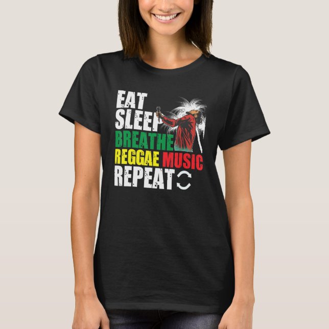Jamaica Rastafarian Music Reggae T Shirt (Framsida)