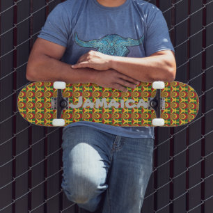 Jamaica Red Golden Grönt Mini Skateboard Bräda 18,5 Cm