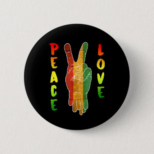 Jamaica Reggae Music Rasta Pride Peace Kärlek Knapp