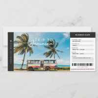 Jamaica Resa Boarding Pass Travel Vacation Biljett