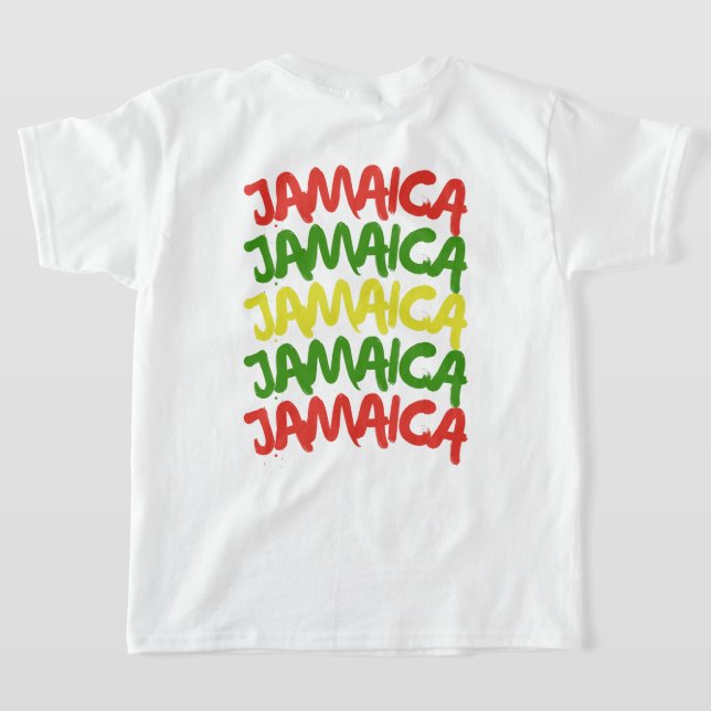 Jamaica Resa semestergrupp matchande, fram och til T Shirt (Laydown Baksida)