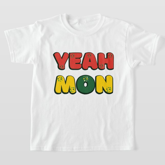 Jamaica Resa semestergrupp som matchar typografi T Shirt (Laydown)