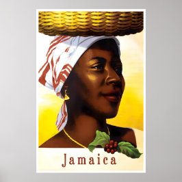 Jamaica Resoraffisch Vintage Jamaicansk Konst Resa Poster