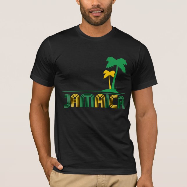 Jamaica Retro T-tröja T Shirt (Framsida)