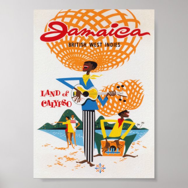 Jamaica Retro Vintage resor Poster (Framsidan)