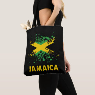 Jamaica Retro Watercolor Jamaican Flagga Tygkasse
