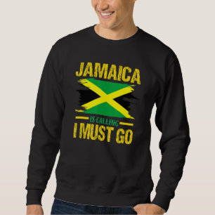 Jamaica ringer och jag måste gå - Vaceringsrötter Lång Ärmad Tröja