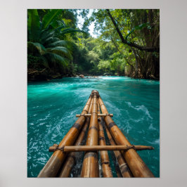 Jamaica river rafting poster