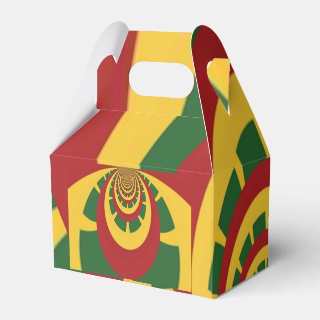 Jamaica Röd Guld och Grön Rasta Färger Presentaskar (Baksidan Sidan)