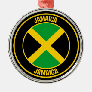 Jamaica Round Emblem Julgransprydnad Metall