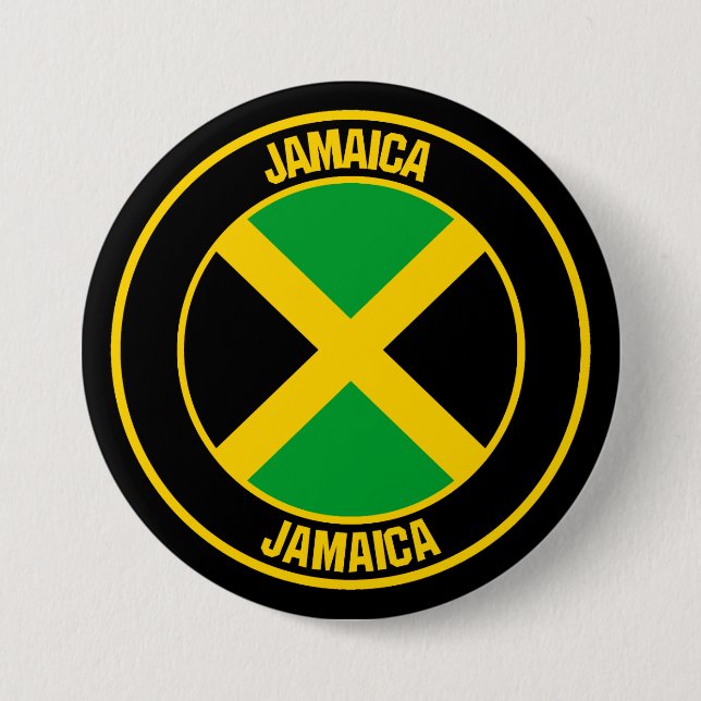 Jamaica Round Emblem Knapp (Framsida)