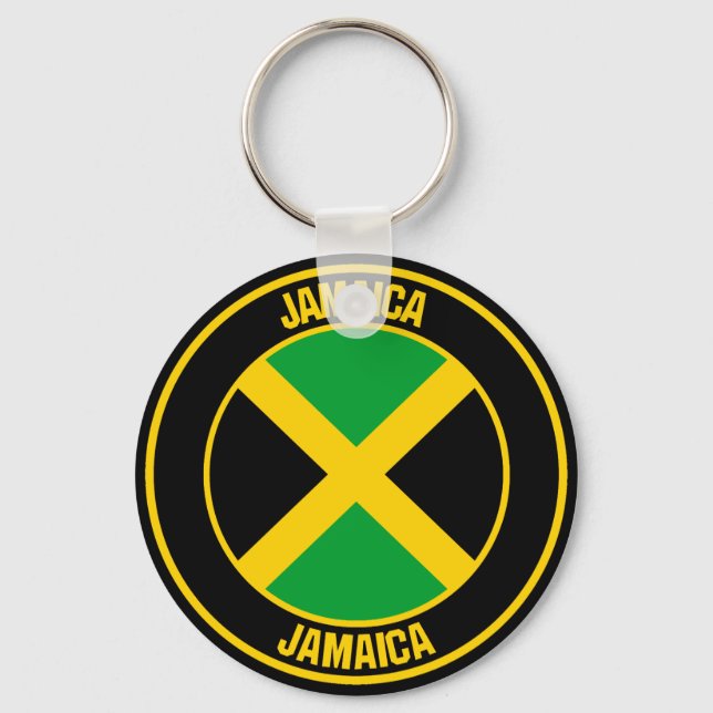 Jamaica Round Emblem Nyckelring (Framsida)