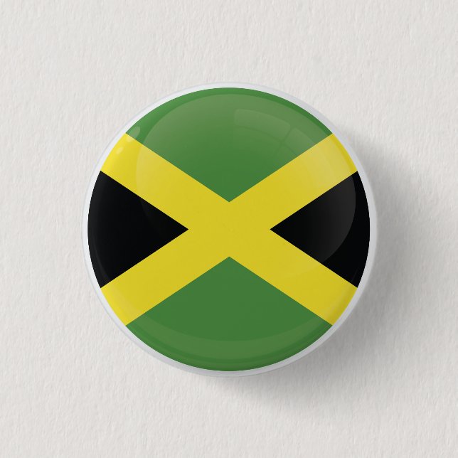 Jamaica Round Icon Flagga Knapp (Framsida)